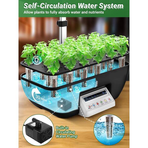 N/A 17-Pod Hydroponic Garden Kit with Full-Spectrum LED Grow