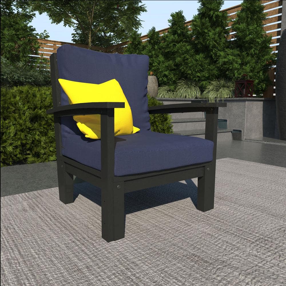 Highwood Bespoke Black Recycled Plastic Outdoor Deep Seating Lounge ...