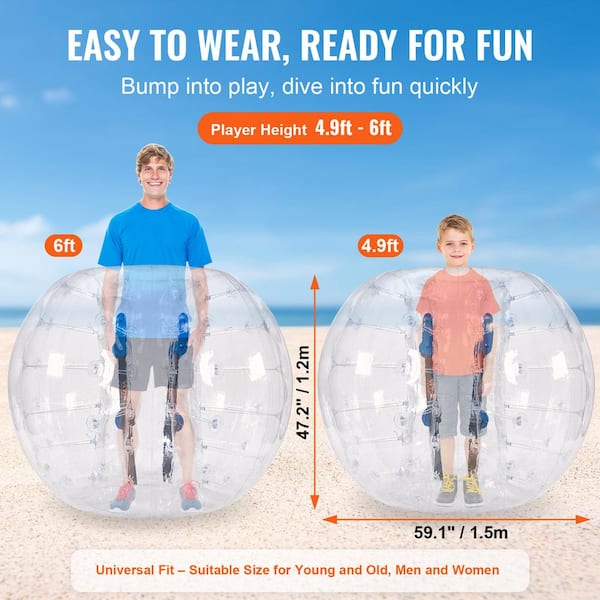 バブルボール1.5m VEVOR Inflatable Bumper Ball 1-Pack 5 ft. /1.5M Body Sumo Zorb