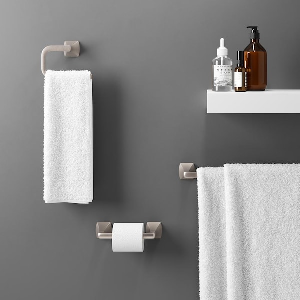 Bruxie Pivot Toilet Paper Holder in Spot Defense Brushed Nickel