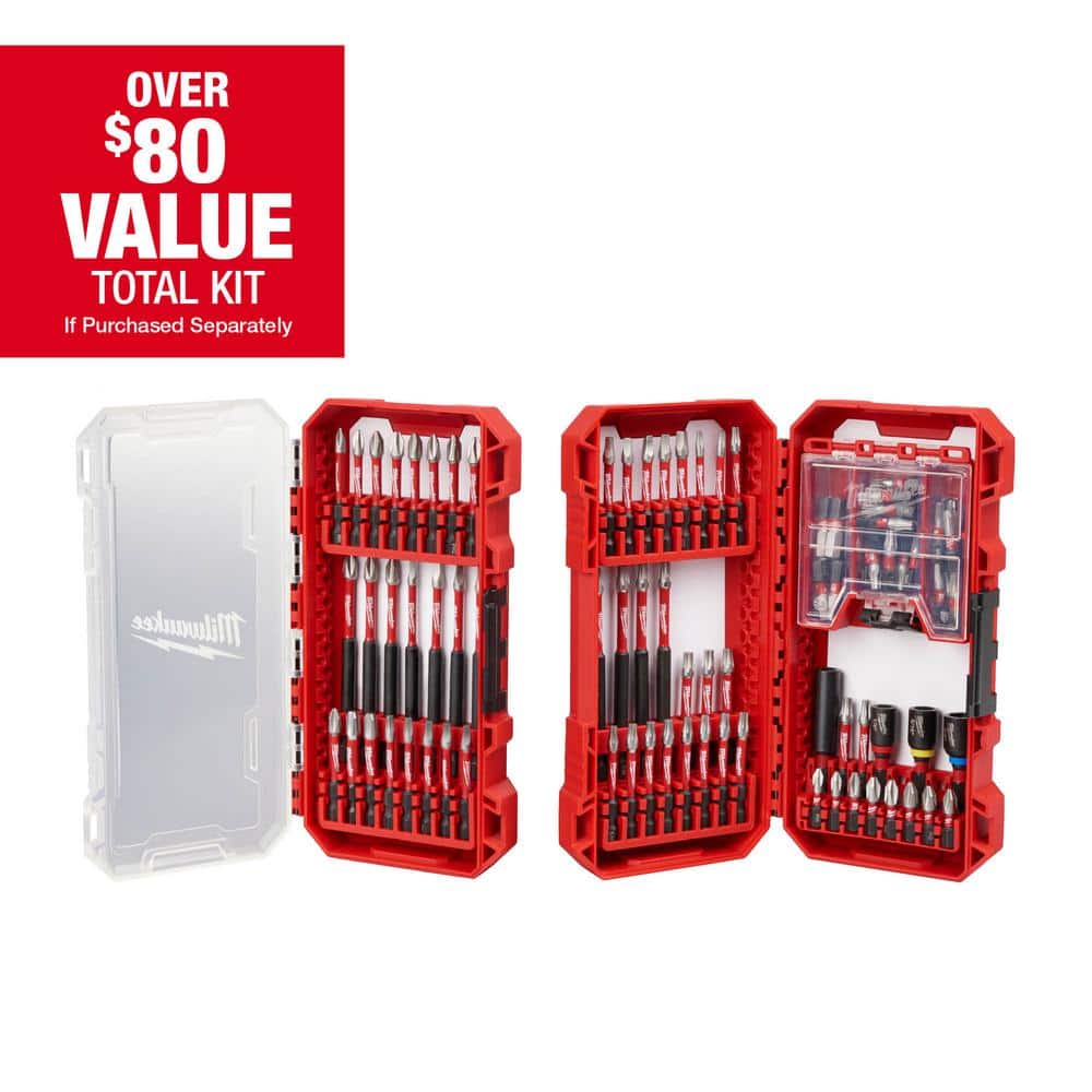 Milwaukee SHOCKWAVE Impact-Duty Alloy Steel Drill Bit Set, 100 Pieces