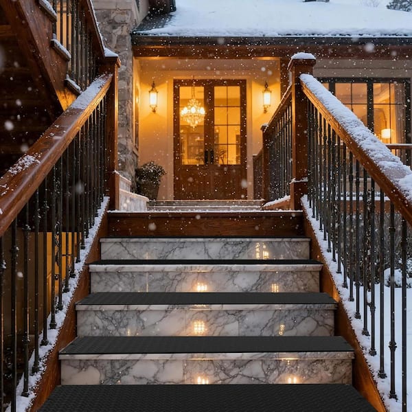 Snow Melting Mat 20 in. x 60 in. PVC Snow Heat Mat w/ Power Cord 3 in./h Speed Snow and Ice Melt Pad for Sidewalk, 2 Pcs