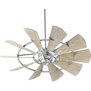 Windmill 52 in. Indoor/Outdoor Galvanized Ceiling Fan with Wall Control
