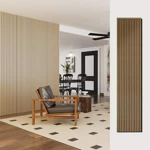 94.5 in. x 23.75 in. x 0.875 in. Walnut Square Edge MDF Decorative Acoustic Wall Panel (2-Pieces/31.17 sq.ft.)