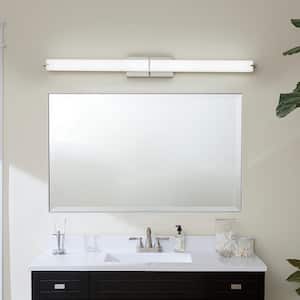 Independence 49.25 in. Brushed Nickel Integrated LED Transitional Linear Bathroom Vanity Light Bar