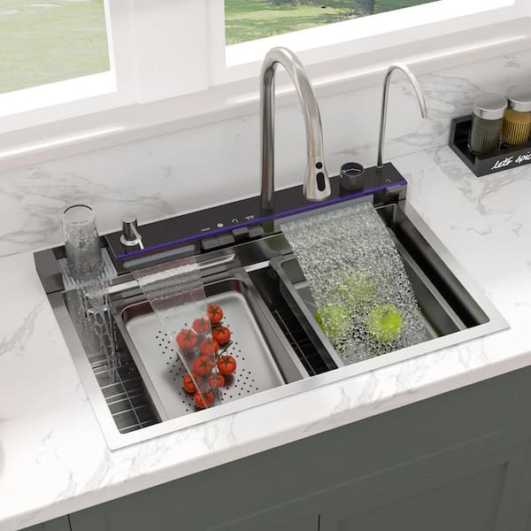 Kingsman] SORENTO PREMIUM Undermount Topmount Single Bowl 304 Stainless Steel Multifunctional Kitchen Sink Dapur Sinki I.65594340