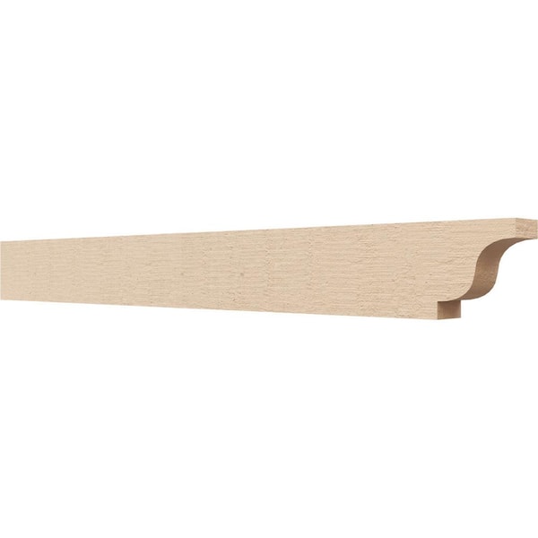 Ekena Millwork 2-in. x 4-in. x 36-in. Newport Woodgrain, Primed Tan Timberthane Polyurethane Rafter Tail Brace