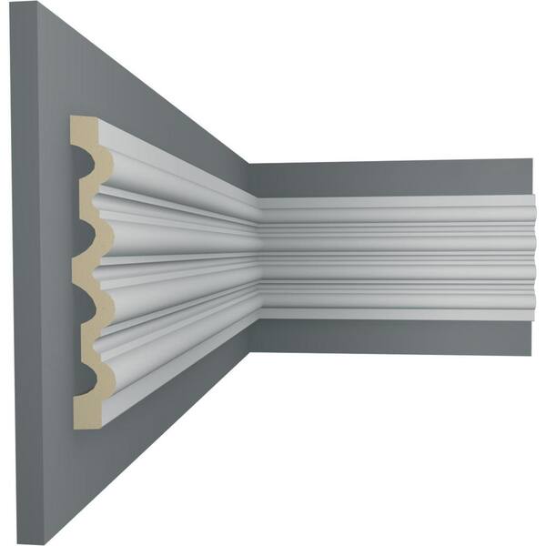 Ekena Millwork 1-1/8 in. x 7-7/8 in. x 94-1/2 in. Primed Polyurethane Fluted Casing
