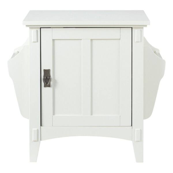 Home Decorators Collection White Storage End Table