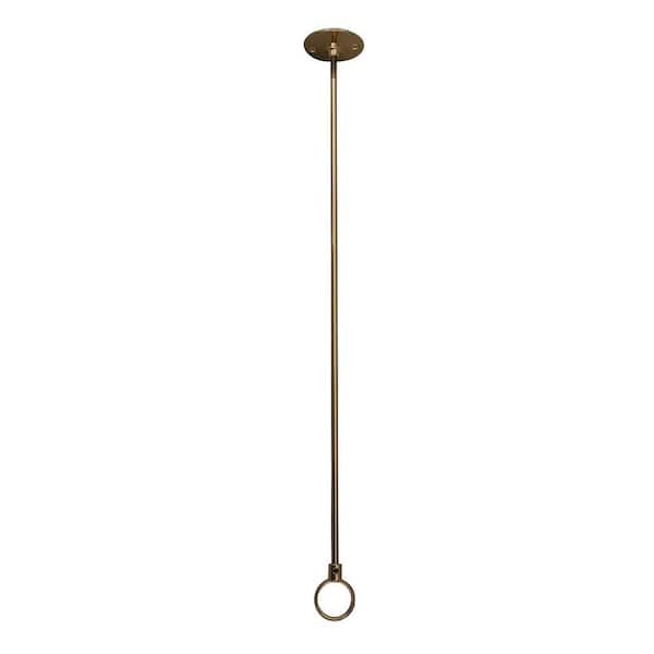 Barclay Products 28 in. Ceiling Support with Flange in Polished Brass