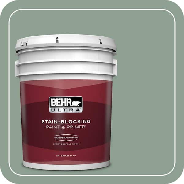 BEHR ULTRA 5 gal. #ECC-52-3 Hillside View Extra Durable Flat Interior Paint & Primer