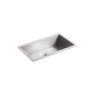 Vault Large Undermount Stainless Steel 32 in. Single Bowl Kitchen Sink