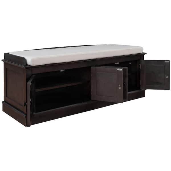 Unbranded 42.7 in. W x 15.9 in. D x 17.4 in. H Bathroom Brown Linen Cabinet