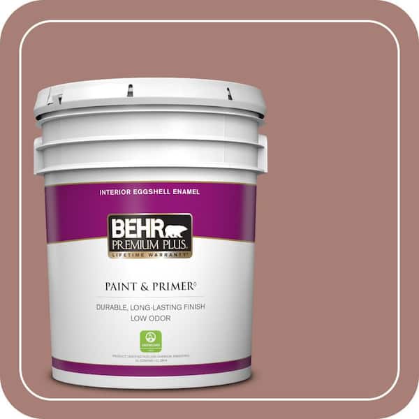 BEHR PREMIUM PLUS 5 gal. #MQ1-52 Fresh Cedar Eggshell Enamel Low Odor Interior Paint & Primer