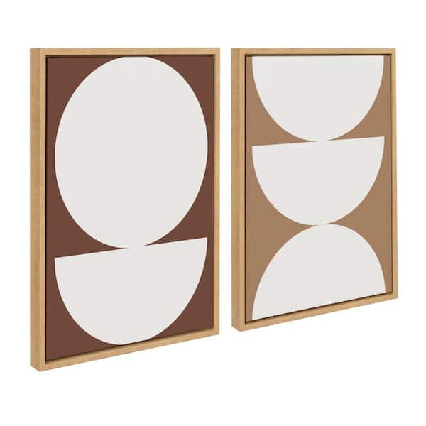 Kate and Laurel Sylvie "Earthy Boho Geometric" by the Creative Bunch Studio 2-Piece Framed Art Print 18 in. x 24 in.