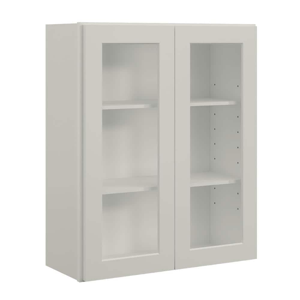 30 in. W x 12 in. D x 36 in. H in Shaker Dove Plywood Ready to Assemble Wall Cabinets with Shelf without Glass price history on PriceWatchPro