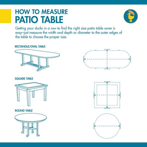 Duck Covers Ultimate 40 In W X D 32 H Square Table Cover Ust424232 Duck Covers Ultimate 40 In W X, How To Measure A Square Table
