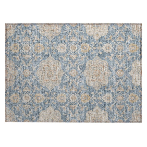 Chantille Machine Washable Indoor/Outdoor Abstract ACN3077 Denim 3 ft. x 4 ft. Area Rug