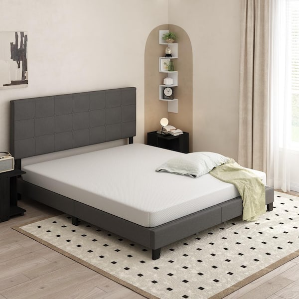 Furinno Tidur California King Medium Firm Cooling Gel 6 in. Bed-in-a-Box Memory Foam Mattress