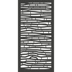 4 ft. x 2 ft. Charcoal Gray Decorative Composite Fence Panel in Bamboo Design