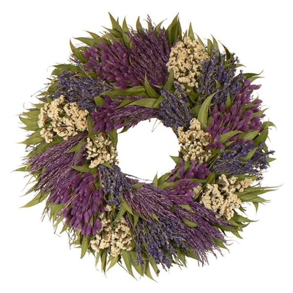 The Christmas Tree Company Variations in Violet 30 in. Dried Floral Wreath-DISCONTINUED