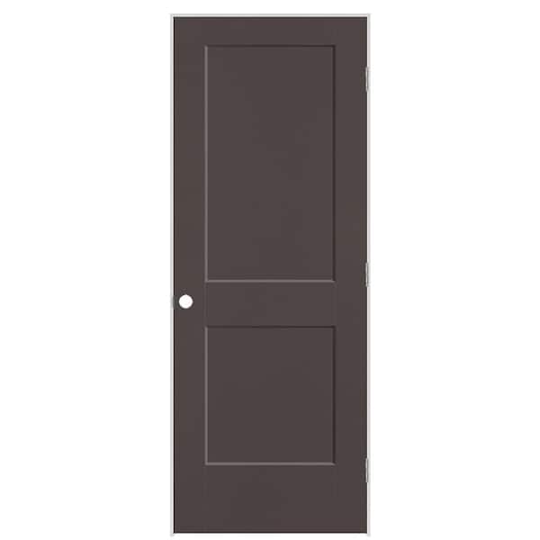 Masonite 30 in. x 80 in. 2-Panel Logan Left-Hand Solid Core Willow Wood Molded Composite Single Prehung Interior Door