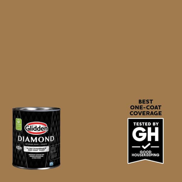 Glidden Diamond 1 qt. PPG1089-7 Carmelized Pecan Flat Interior Paint with Primer