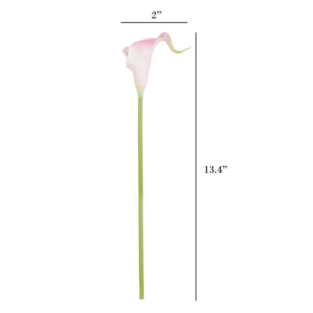 Coral Pink Artificial Lily Floral Arrangement with Tin Wire Stems