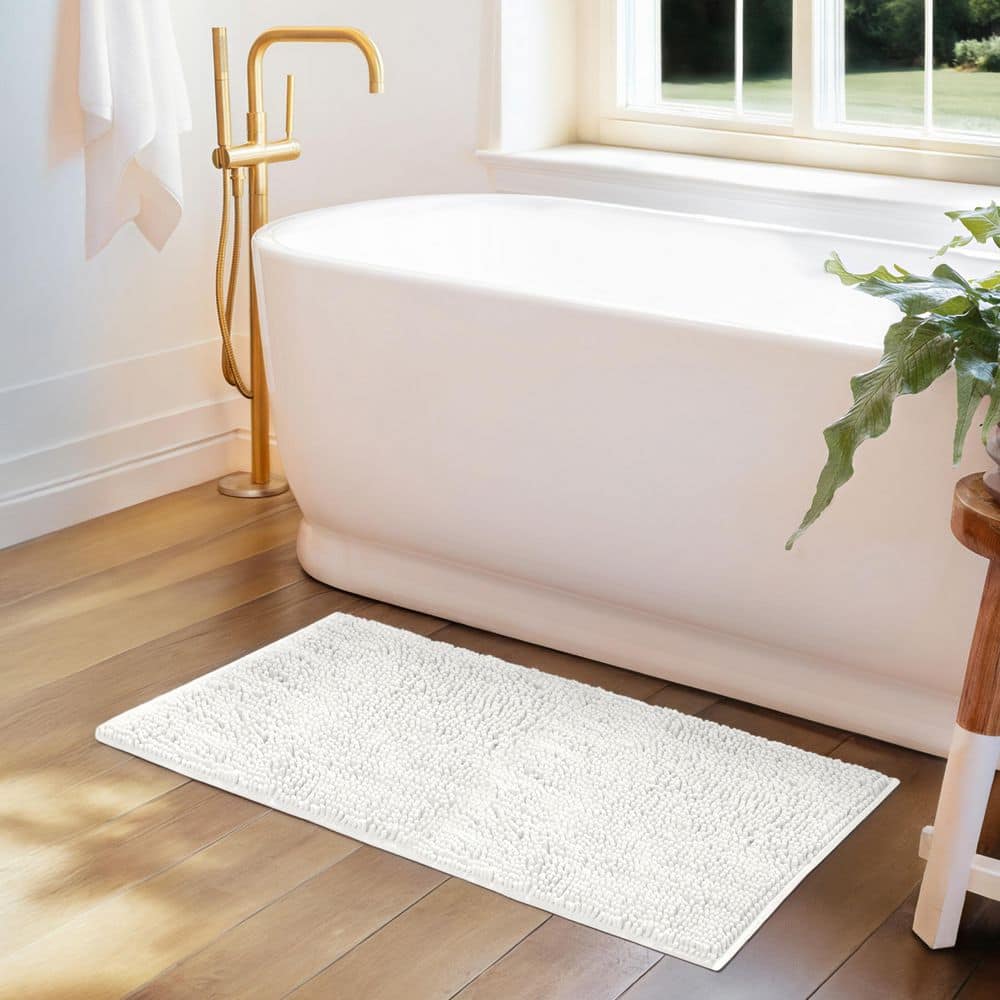 Ultra Soft 34 in. x 21 in. White Chenille Bath Mat price history on PriceWatchPro