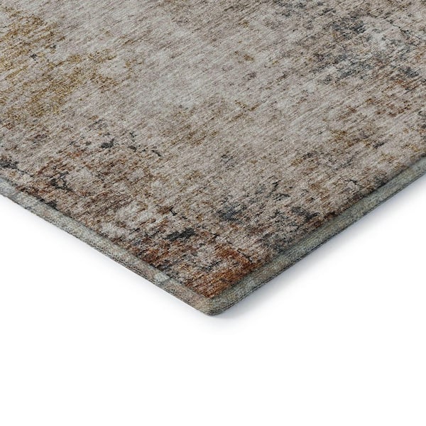 Mayfield Premium Machine Washable Abstract AMF1179 Putty 10 ft. x 14 ft. Area Rug