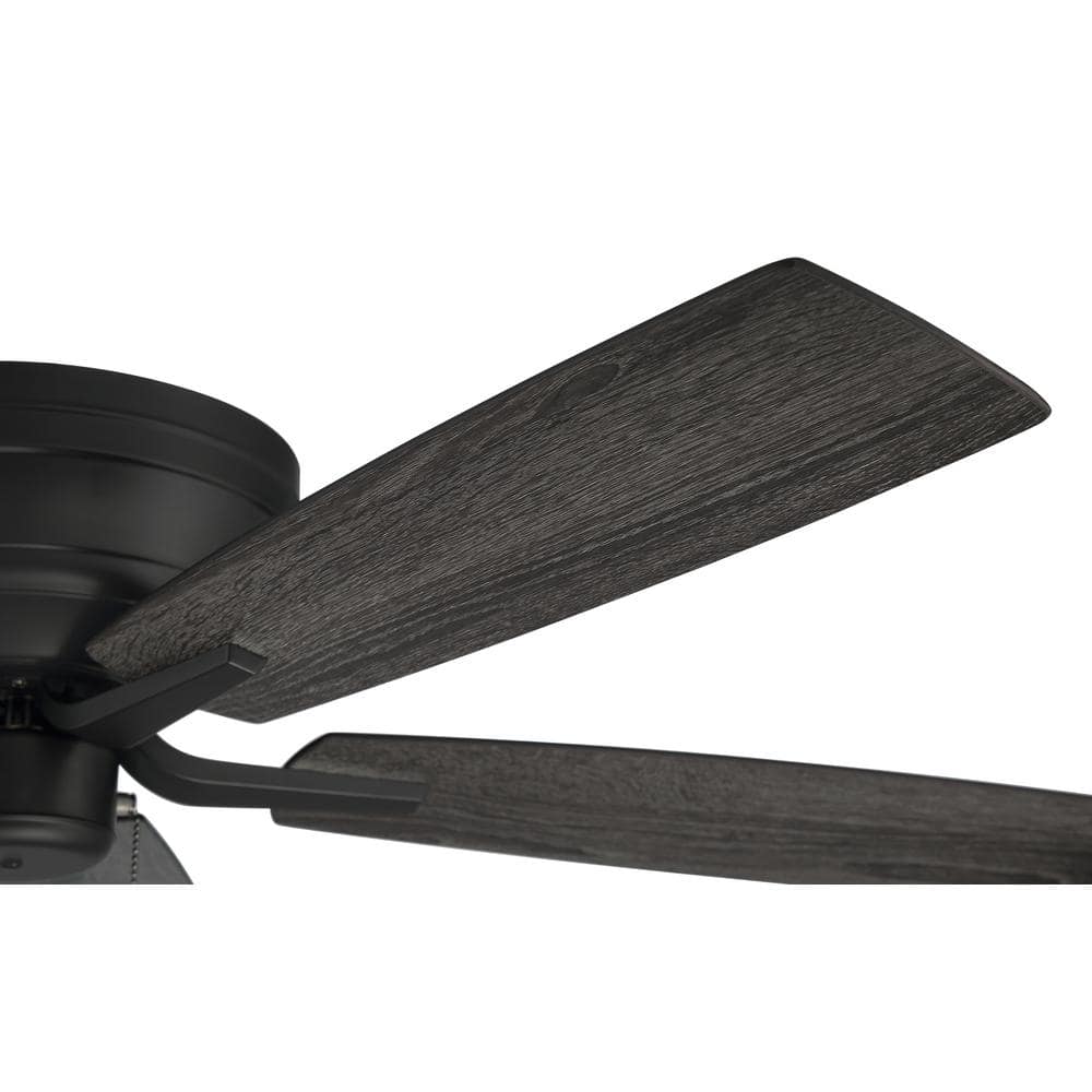Flat Black 52" Low Profile Ceiling Fan with Reversible Blades