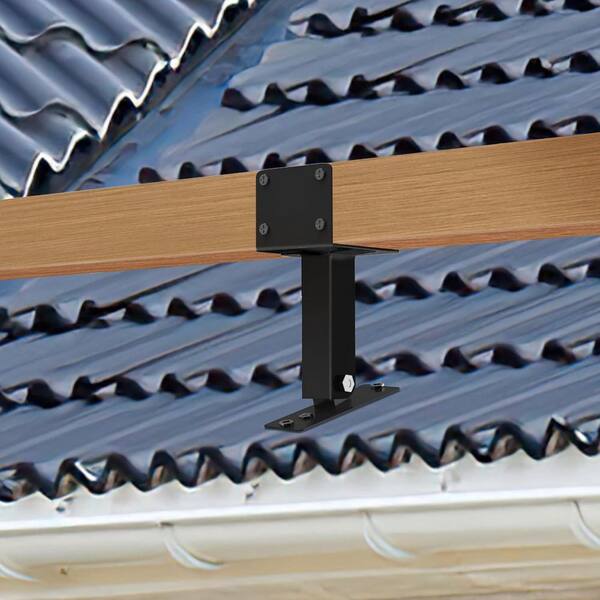 Heavy Duty Adjustable Pergola Roof Riser Brackets - Fits 6x6 & 6x8 Wood Beams For Patio Covers & Gazebos