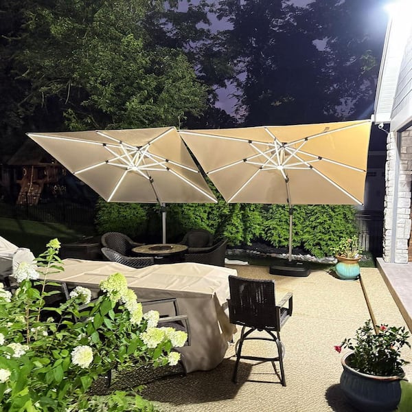 PURPLE LEAF 9 ft.x 12 ft. WindProof Aluminum Solar Powered LED