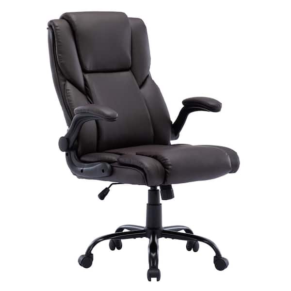 Executive Office Chair -500lbs Big and Tall Office Chair PU Leather  Computer Chair with Spring Cushion, Armrest & Lumbar Support Ergonomic Desk  Chair