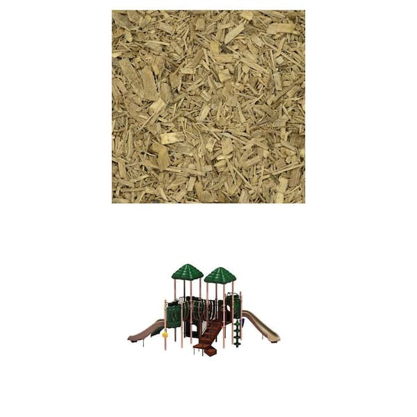 10 cu. yd. Playground Mulch and UPlay Today Pike's Peak Commercial Playset Combo