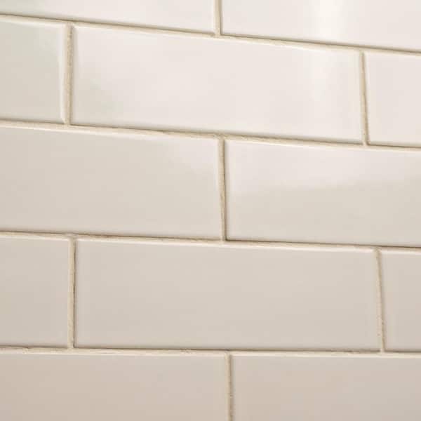 MS International Antique Glossy White 4 x 12 Ceramic Wall Tile