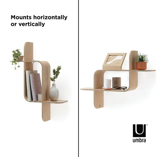 【タイムセール】Umbra Montage 木製シェルフ Create An Eye-Catching Statement with Montage Decorative