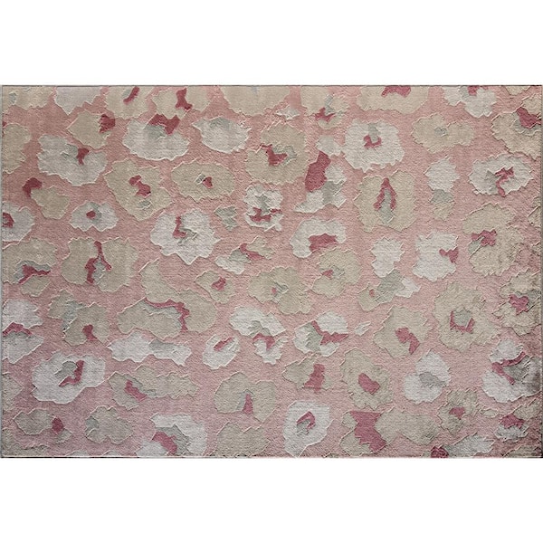 Elizabeth Sutton Vera Pink Abstract 2 ft. x 4 ft. Area Rug