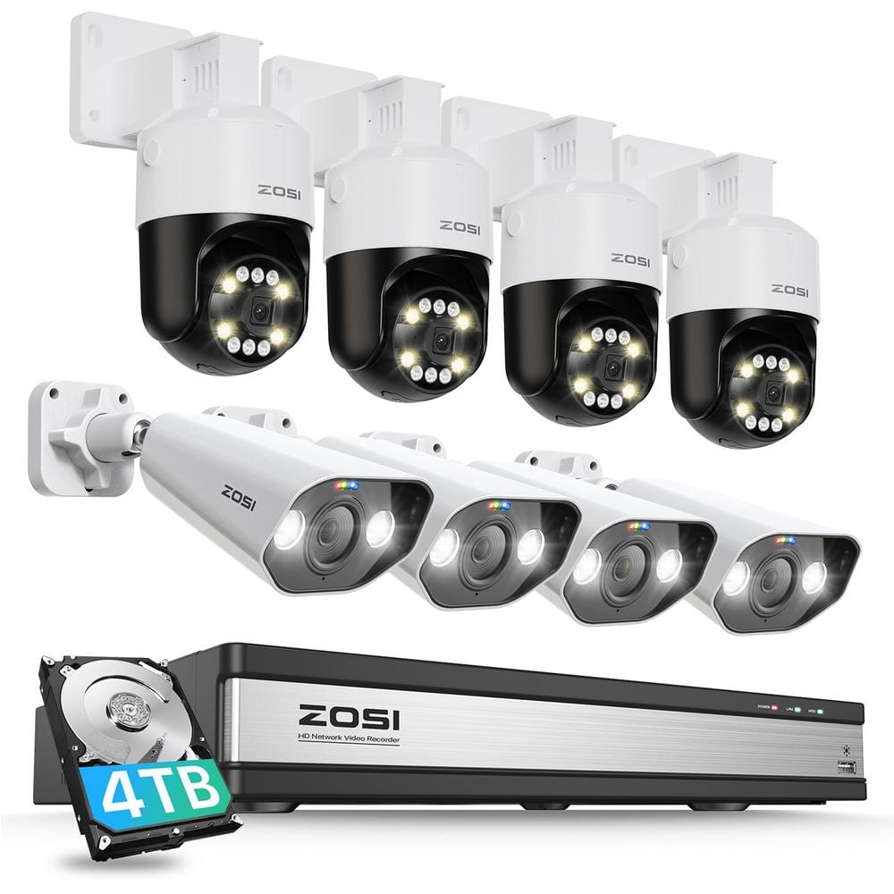 ZOSI 16-Channel 4TB NVR Home Security Camera System with 8 5MP