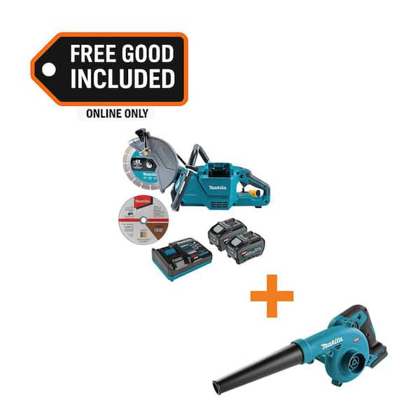 40V max XGT Brushless Cordless 9 in. Power Cutter Kit (5.0 Ah) with 40V max XGT Cordless Compact Blower (Tool only)