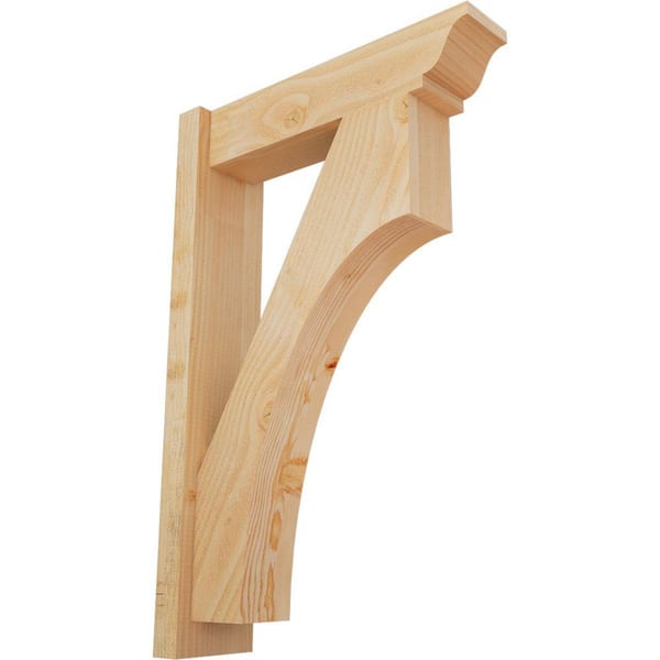 Ekena Millwork 6 in. x 34 in. x 22 in. Douglas Fir Westlake Traditional Rough Sawn Outlooker