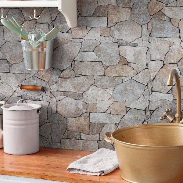 Merola Tile Andorra Gris 10-3/8 in. x 18-3/4 in. Ceramic Wall Tile