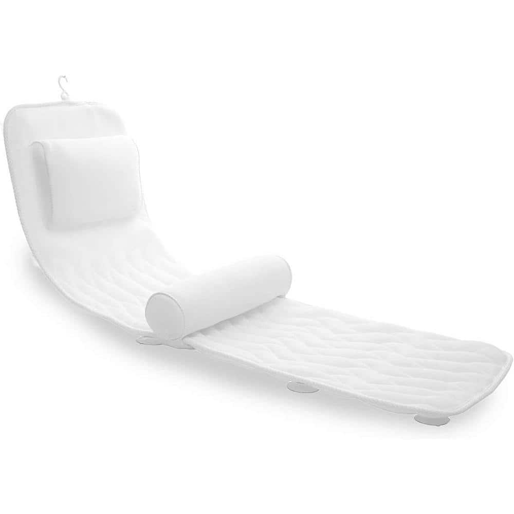 Luxury Full Body Bath Pillow with Lumbar Pillow Bathtub Cushion and 14 Suct