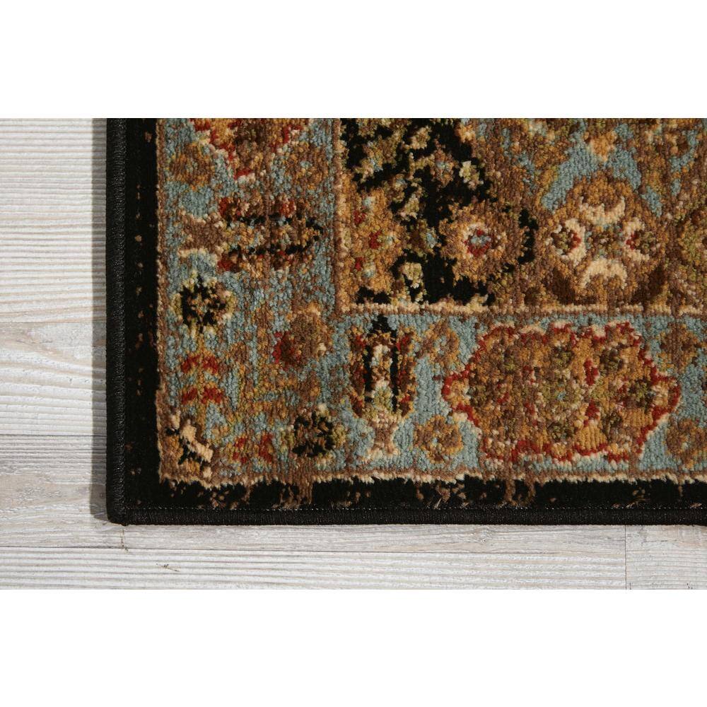 Delano Elegance Round Blue Synthetic 24" Area Rug