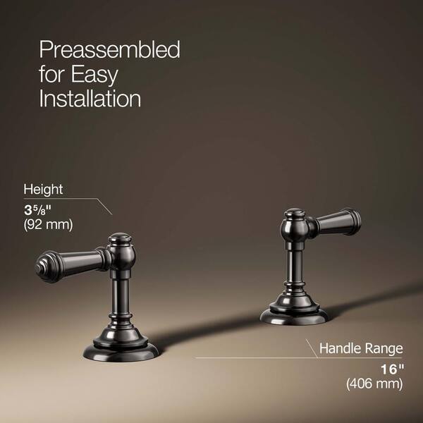 KOHLER Artifacts Lever Bathroom Sink Faucet Handles in Vibrant Titanium