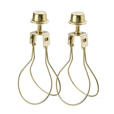 Polished Brass Light Bulb Clip-On Adapter (2-Pack)