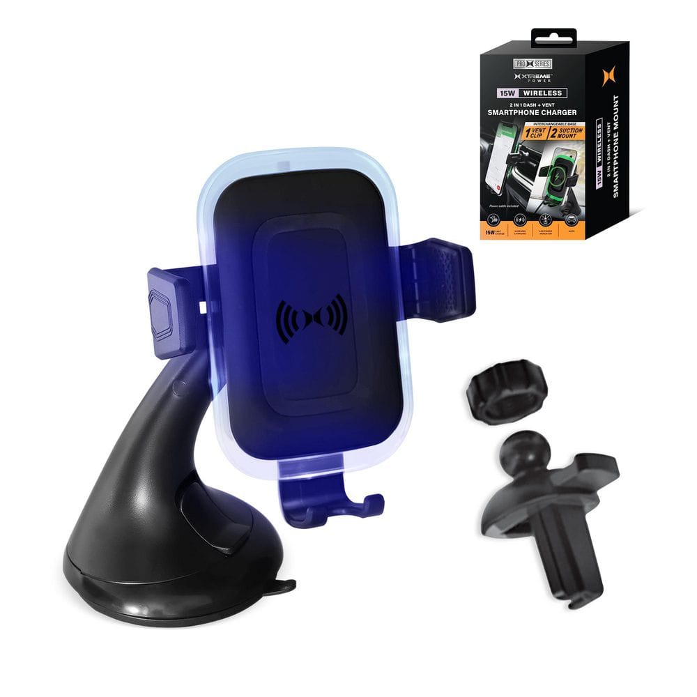 15W 2-in-1 Wireless Car Charger with Smart Sensor, Dashboard and Air Vent Mount Phone Holder price history on PriceWatchPro