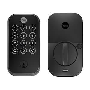 Smart Door Lock with WiFi and Touchscreen Keypad; Black Suede