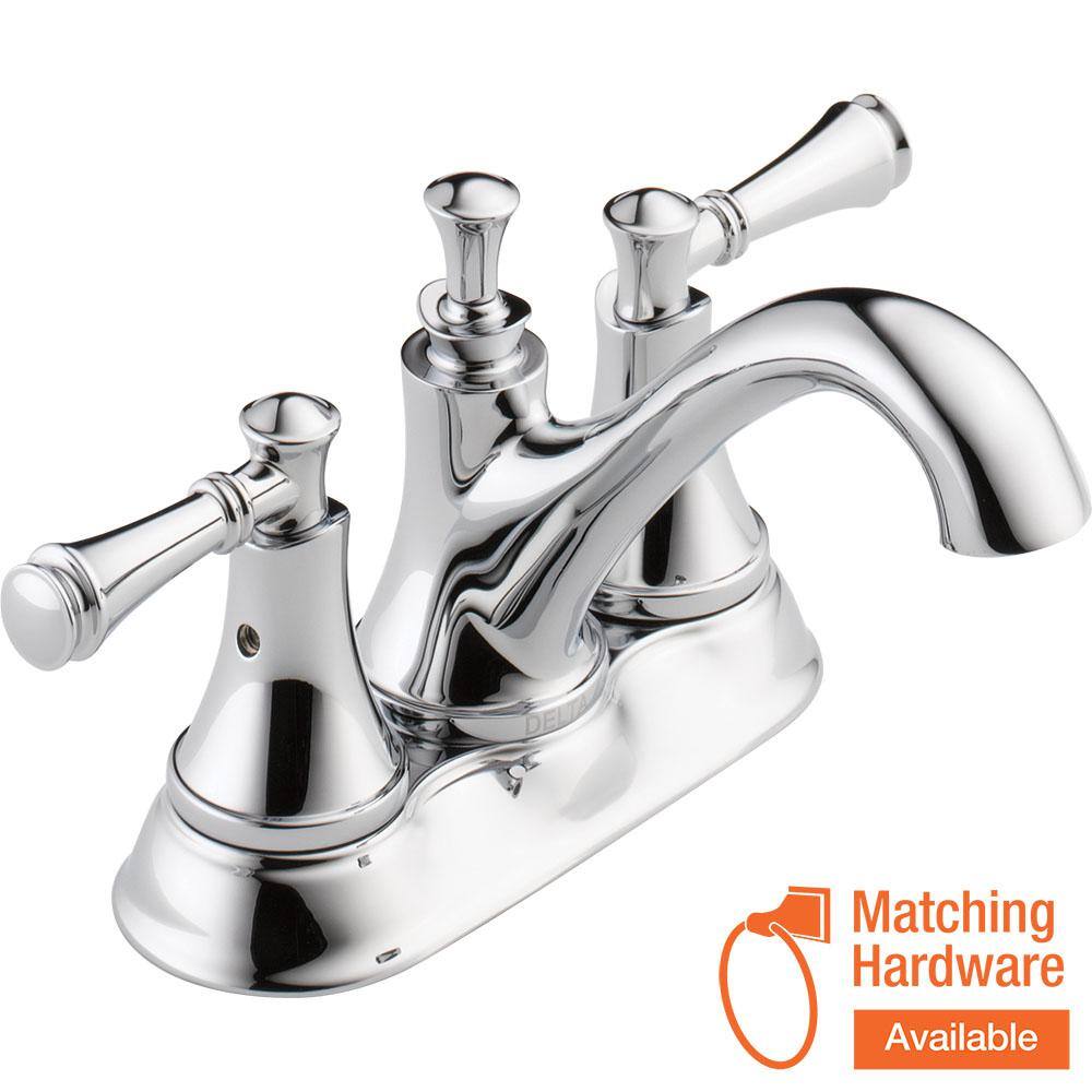 Delta Silverton 4 in. Centerset 2-Handle Bathroom Faucet in Chrome ...