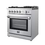 Forno Lazio 30 GAS Range, 5 Burners, with Griddle and Air Fryer FFSGS6276-30